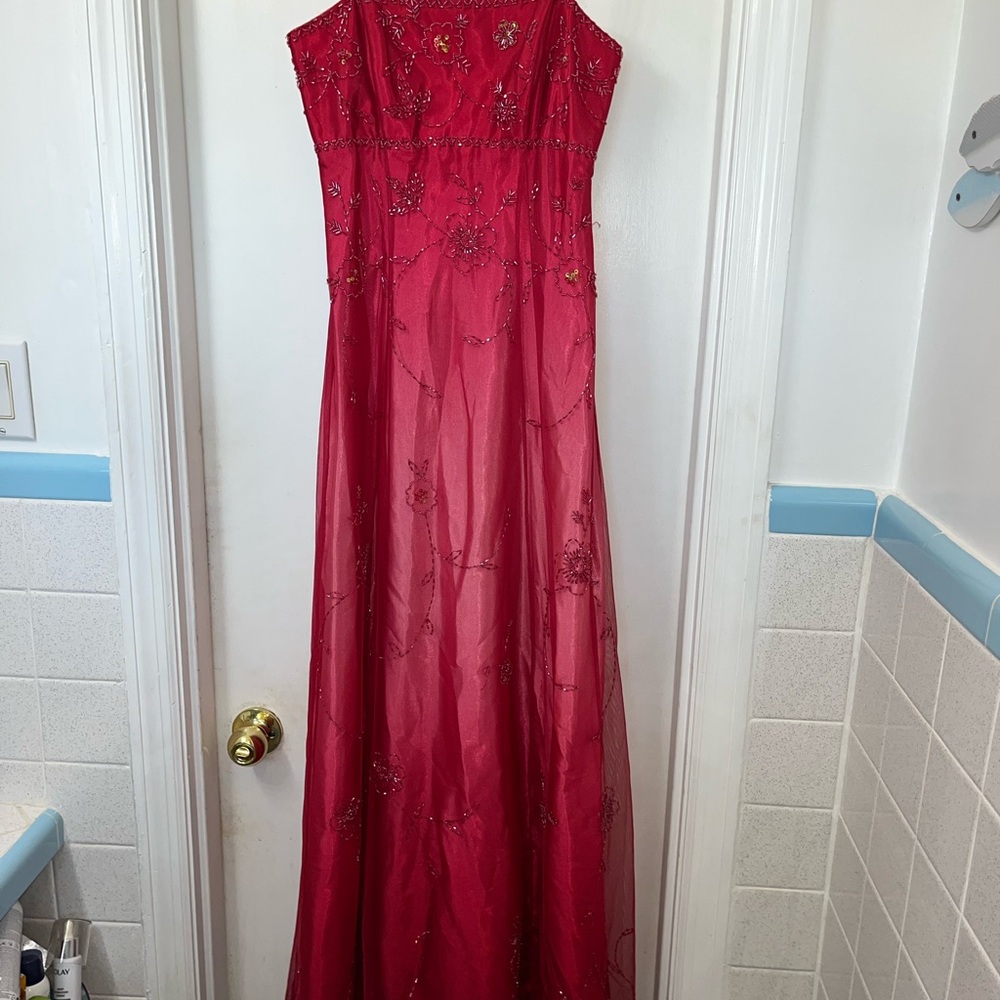 Strapless Red Dress